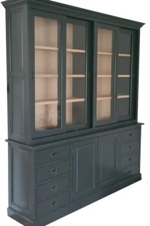 Buffetkast Lopik antraciet - eiken interieur 240 x 240cm Beperkt Aanbod