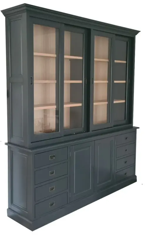 Buffetkast Lopik antraciet - eiken interieur 240 x 240cm Beperkt Aanbod