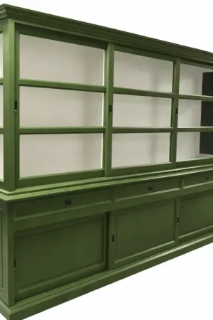 Laatste Versie Buffetkast olijf groen Sneek 300cm