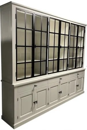 Aanbieding Buffetkast Soest XXL wit met stalen deuren 300 X 240cm |