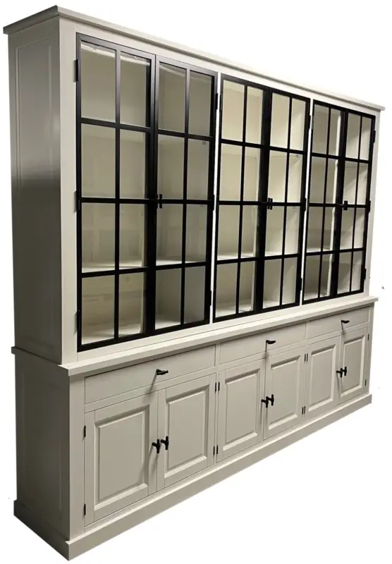 Aanbieding Buffetkast Soest XXL wit met stalen deuren 300 X 240cm |