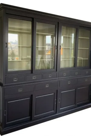 Buffetkast zwart - beige Blaricum 265cm Voordeelprijs