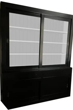 Alleen Vandaag Buffetkast zwart - grijs design 200 x 240cm soft close