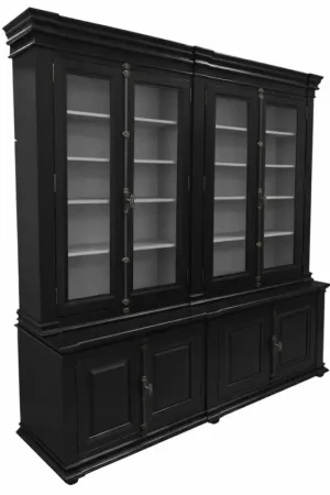 Beperkt Aanbod Buffetkast zwart - grijs Lara 200 x 240cm espagnoletsluiting
