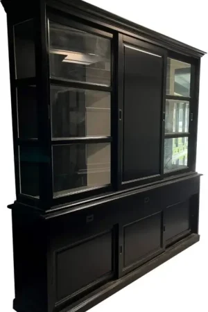 Buffetkast zwart - wit Deurne 240 x 240cm dichte middendeur Weekendaanbieding