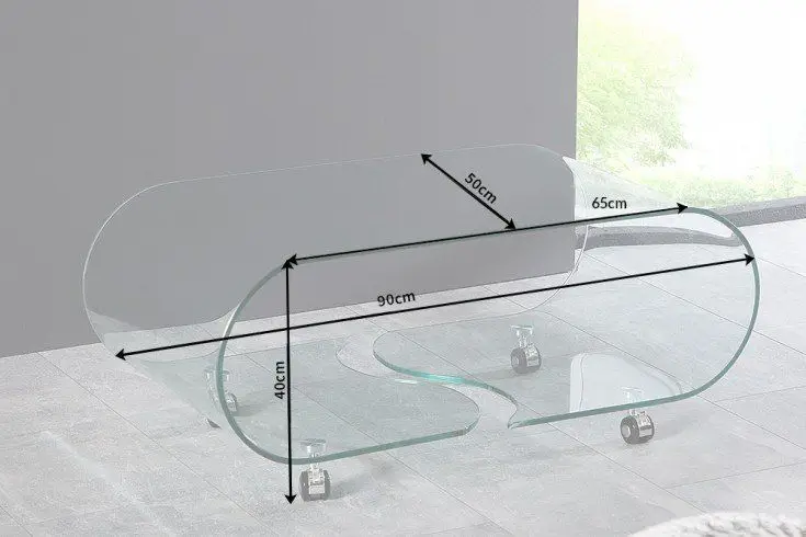 Aanbieding Salontafel Ghost 90cm Glas - 37256