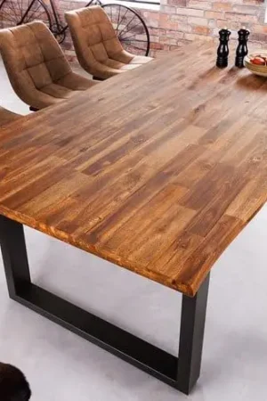 Populair Eettafel Genesis 160cm Massief Acacia Hout - 42050