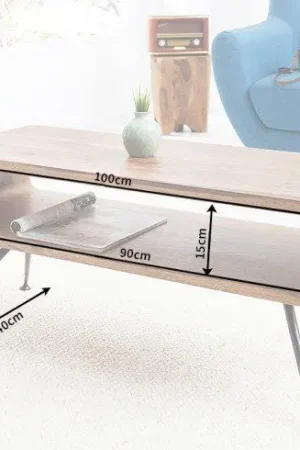 Koop Vandaag Salontafel Alpha 100cm Massief Sheesham Hout - 37512