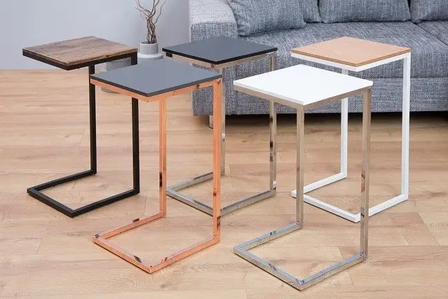 Voordeelprijs Bijzettafel Simply Zwart/Chroom 60cm - 37950
