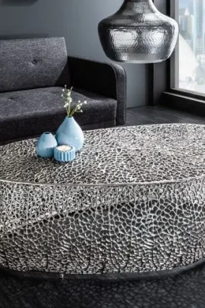 Uitverkoop Salontafel Leaf Zilver 122cm - 40284