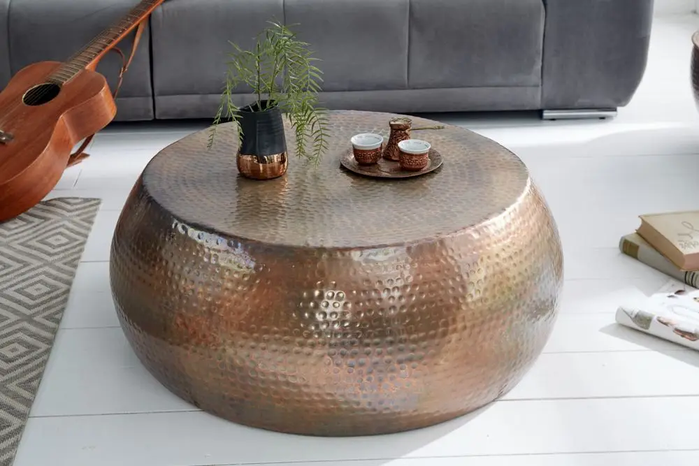Uitverkoop Salontafel Orient Rond Koper 80cm - 39536