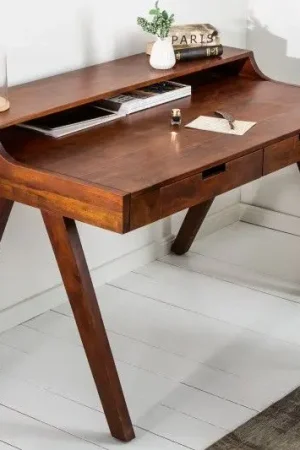 Veilige Betaling Bureau Monsoon 100cm Massief Acacia Hout - 39786