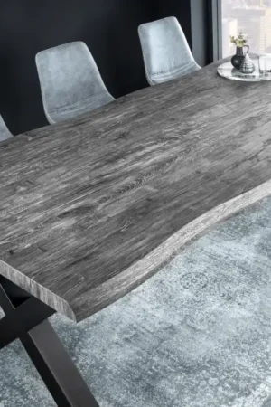 Uitverkoop Eettafel Wild Grijs gekalkt 200cm Xpoten - 45087