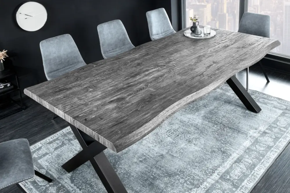 Uitverkoop Eettafel Wild Grijs gekalkt 200cm Xpoten - 45087