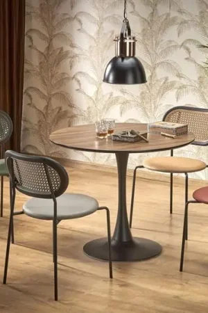 Beste Prijs Eettafel Olmo Rond Walnoot Bruin 90cm