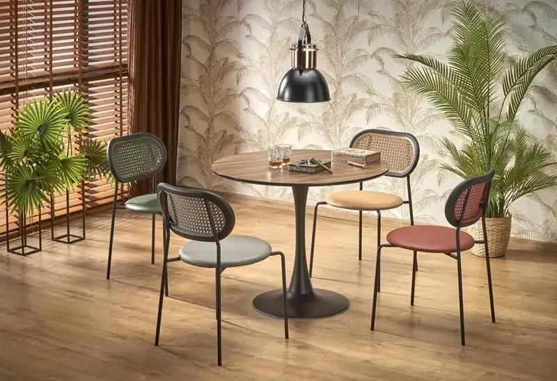 Beste Prijs Eettafel Olmo Rond Walnoot Bruin 90cm